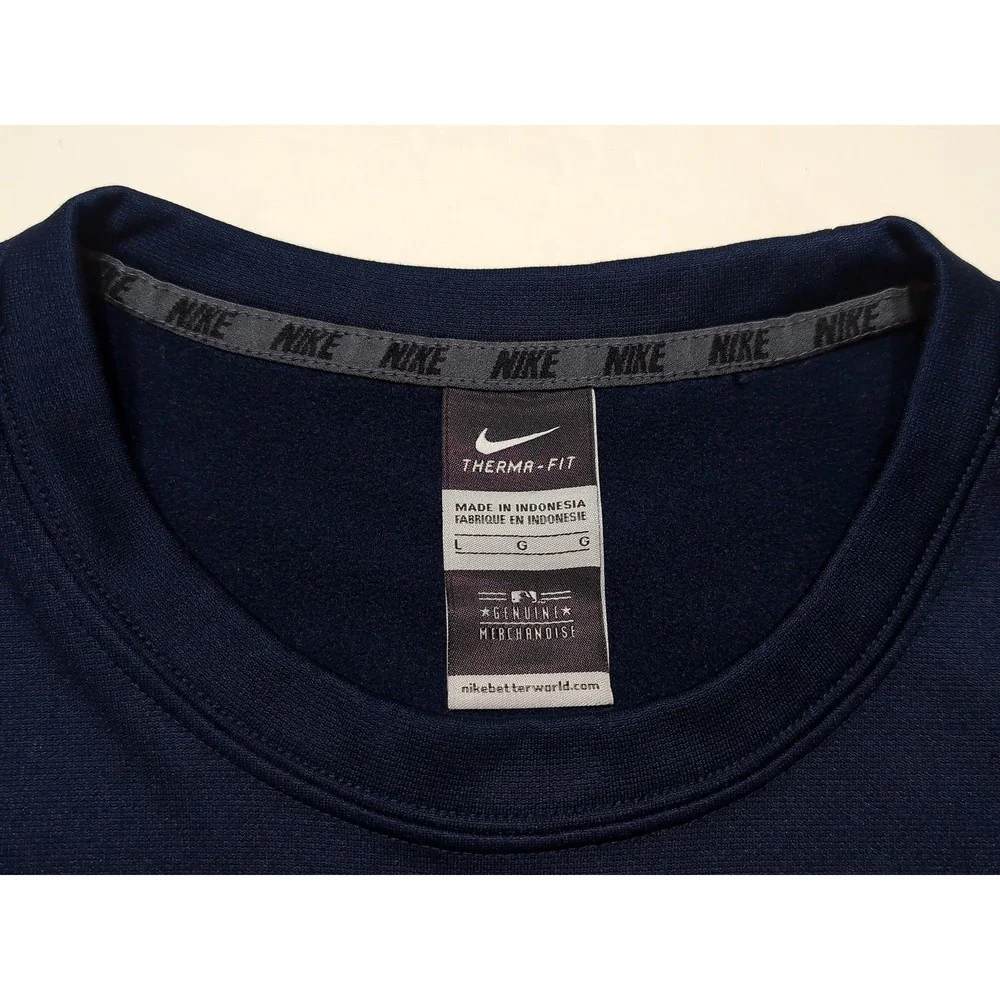 NIKE Tampa Bay Rays MLB Performance Sweatshirt Navy Blue Large L